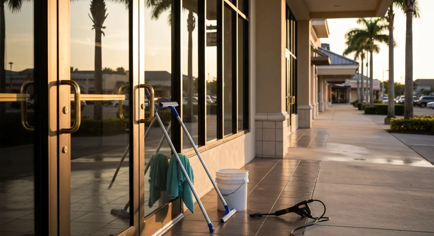 Commercial storefront cleaning