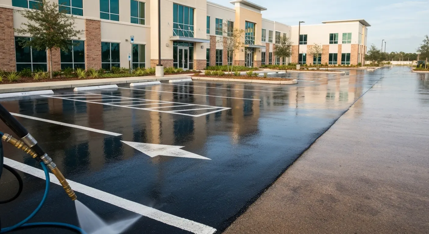 Commercial driveway cleaning