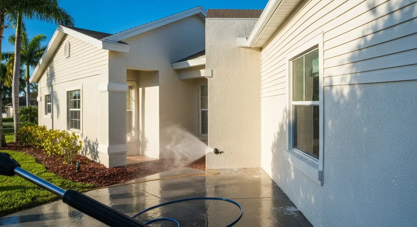 Residential house washing