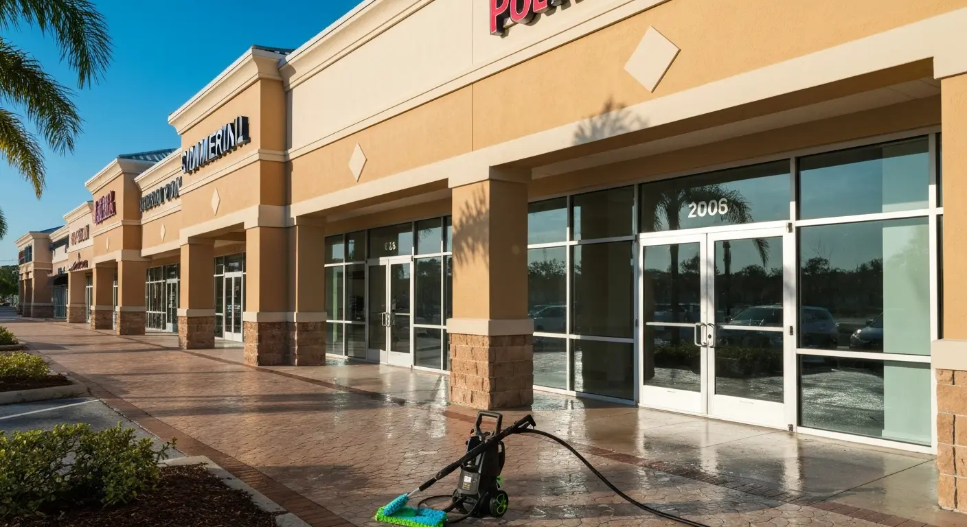 Commercial storefront cleaning