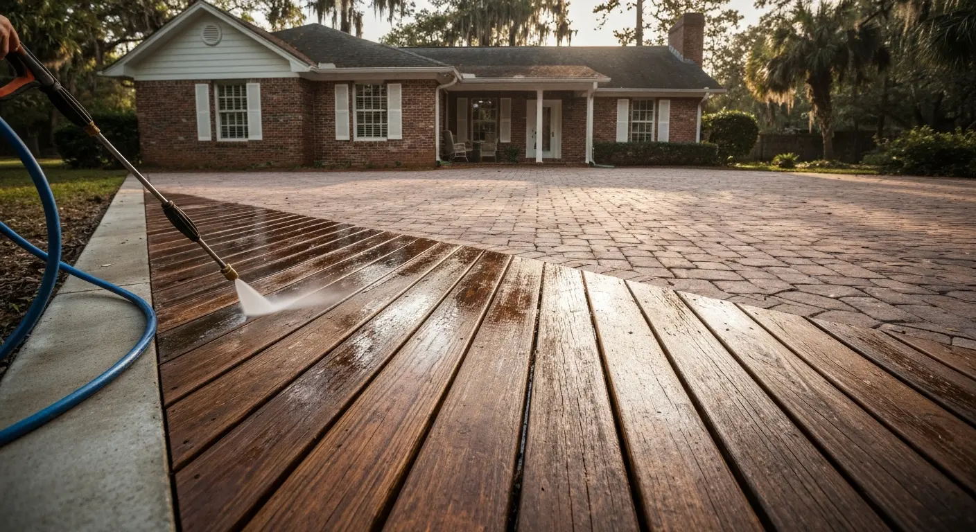 Patio and deck cleaning