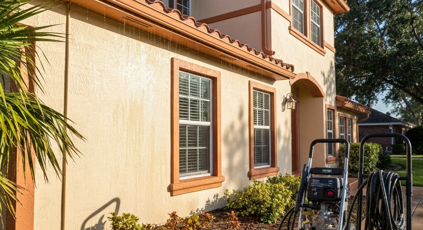 Residential house washing