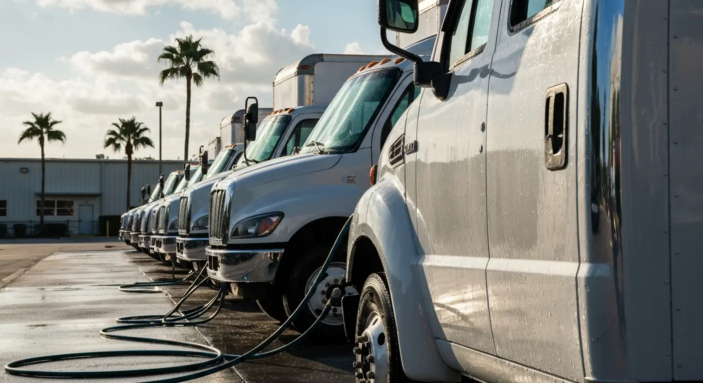 Fleet vehicle washing