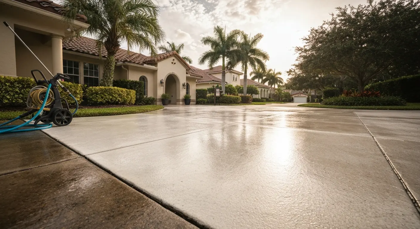 Driveway and concrete cleaning