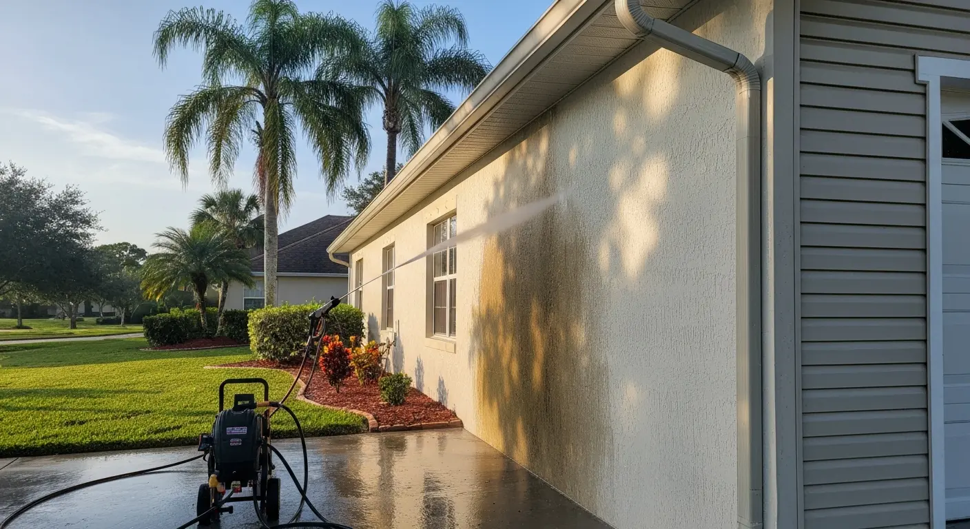 Residential house washing