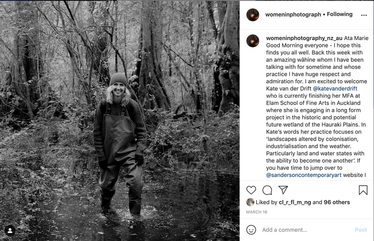 INSTAGRAM TAKEOVER WITH WOMEN IN PHOTOGRAPHY NZ & AU, March 16th 2021 - March 19th 2021. Conversation with Virginia Woods-Jack