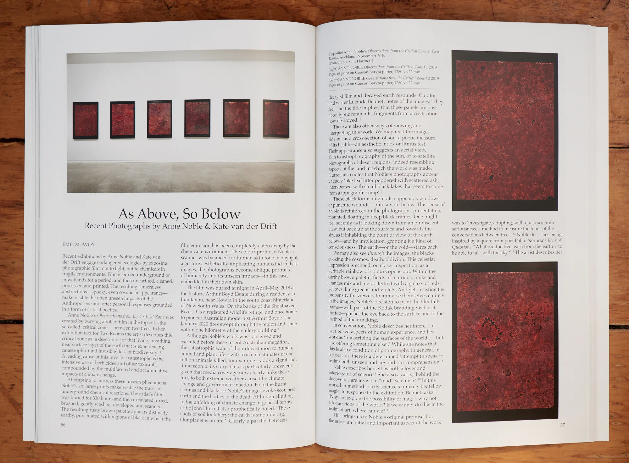 REVIEW BY EMIL MCAVOY IN ART NEW ZEALAND MAGAZINE