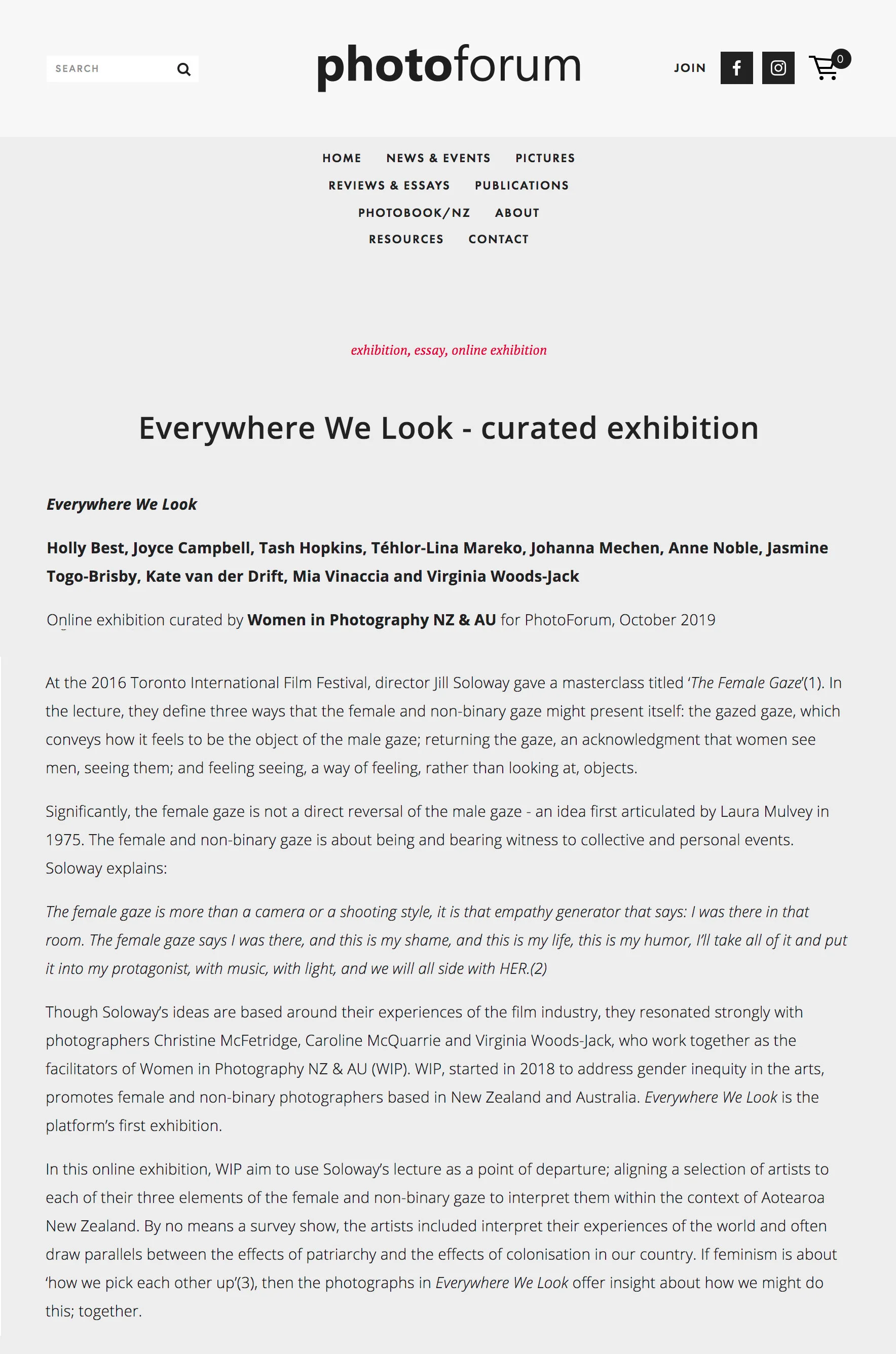 ONLINE EXHIBITION BY WOMEN IN PHOTOGRAPHY NZ & AUS 2019