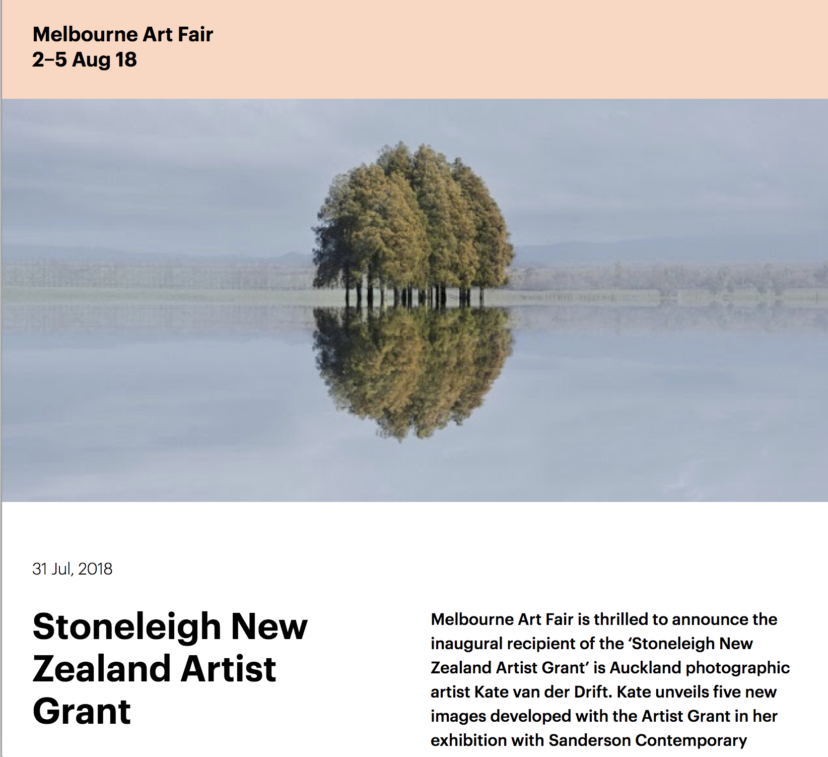 To make new work to be shown at the 2018 Melbourne Art Fair