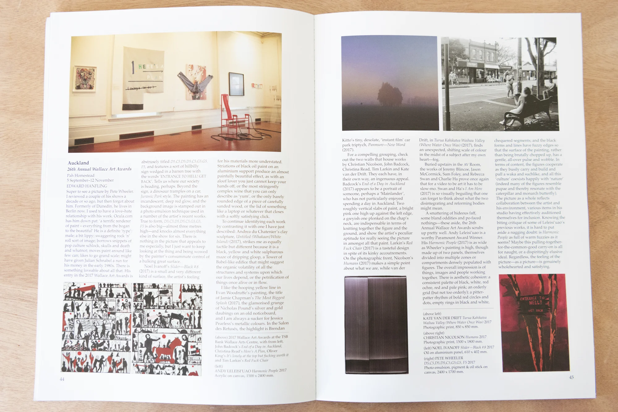 ART NEW ZEALAND MAGAZINE    Auckland 26th Annual Wallace Art Awards by Edward Hanfling. Number 164 Summer 2017-18