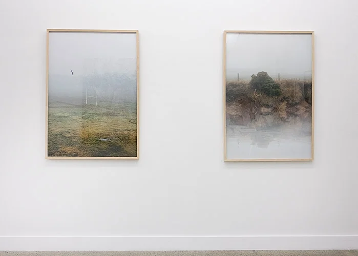 Everything Returns to the Sea 2014 (left) and Otepoti Peninsular August 2015. At Sanderson contemporary