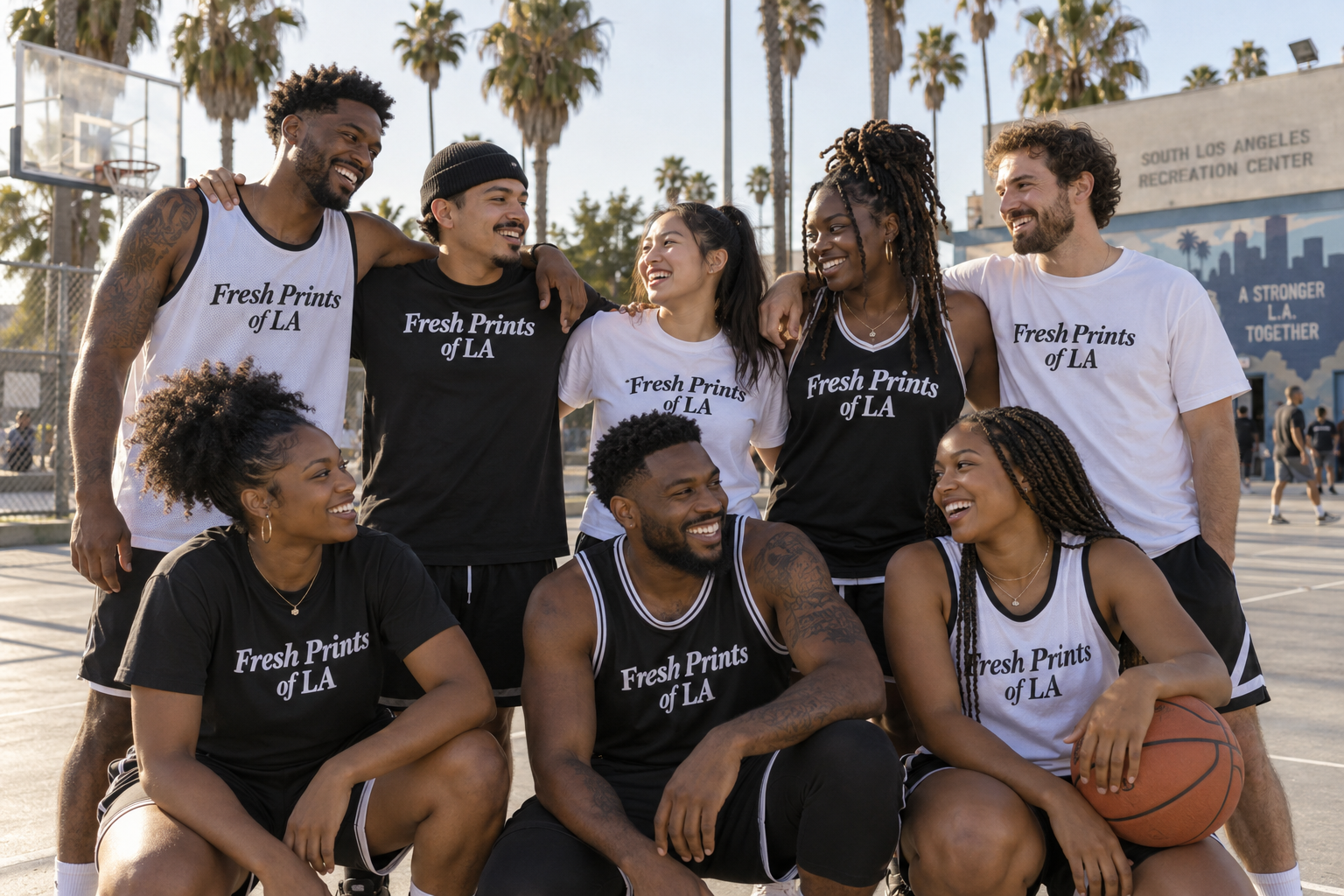 Fresh Prints of LA illustrative campaign: sports teams