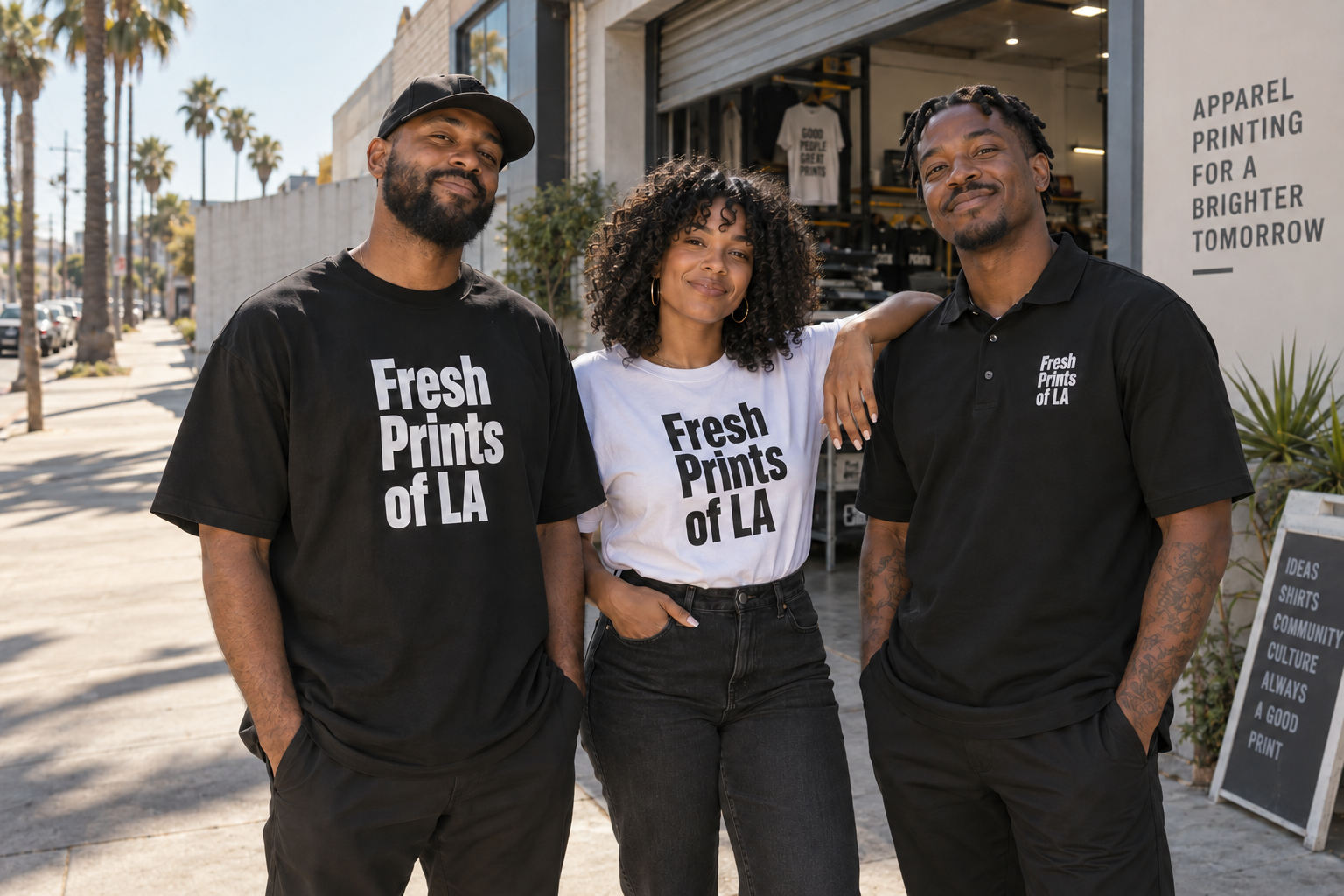 Fresh Prints of LA branded apparel — illustrative South LA campaign