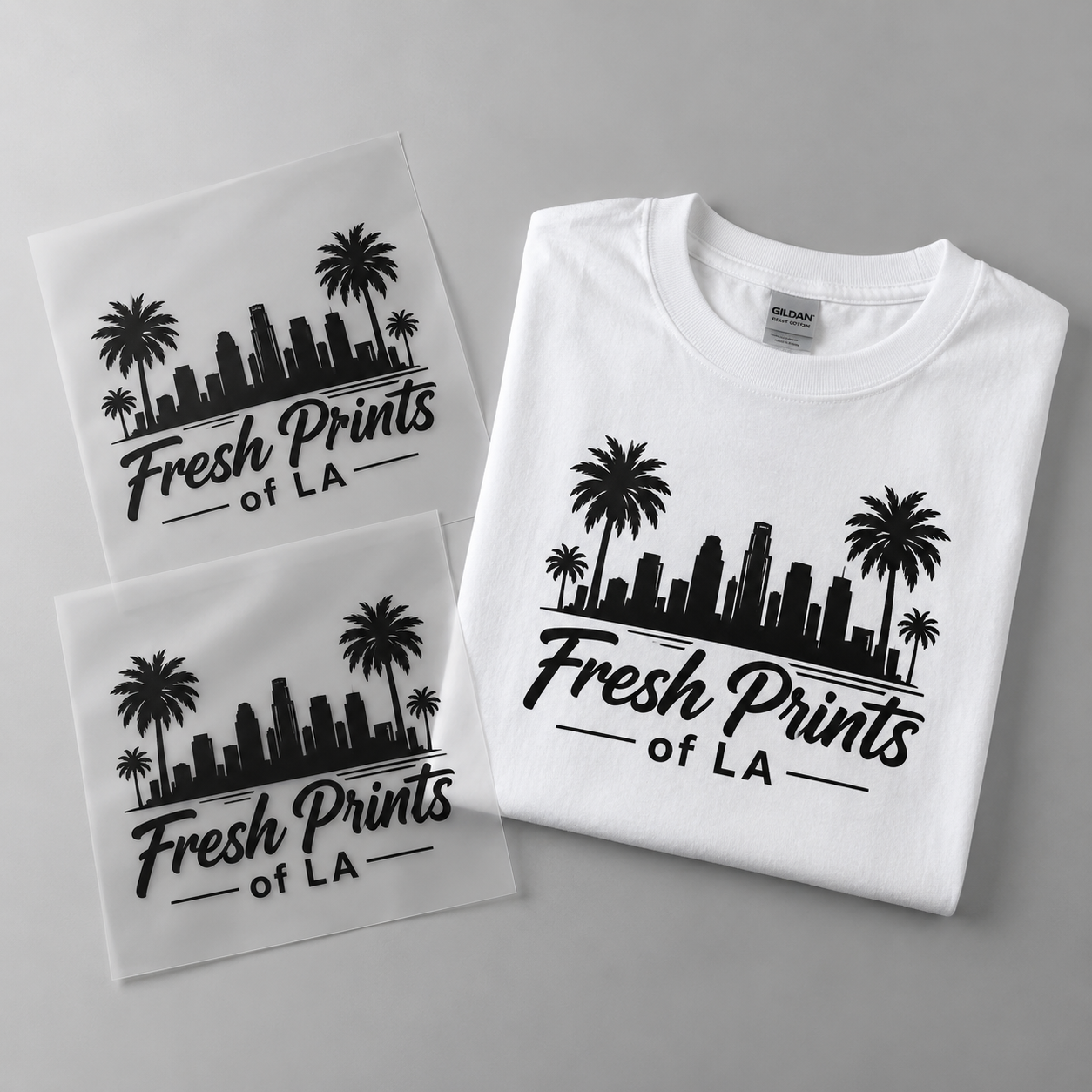 DTF transfer — illustrative DTF printing mockup