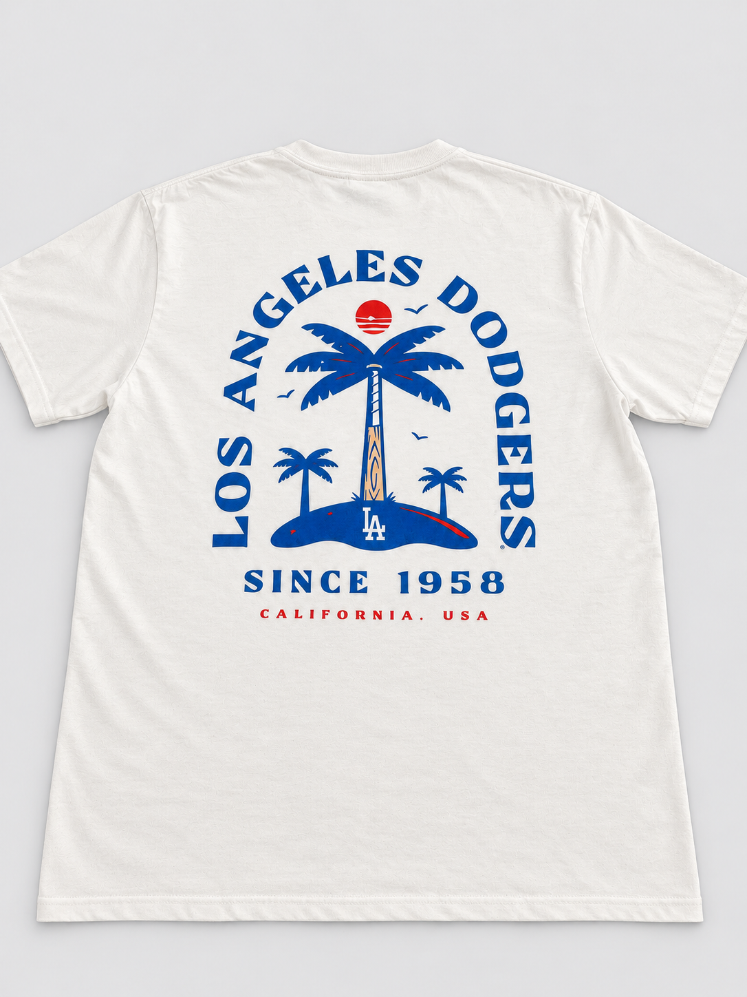 Los Angeles Dodgers artwork on a finished-shirt product mockup