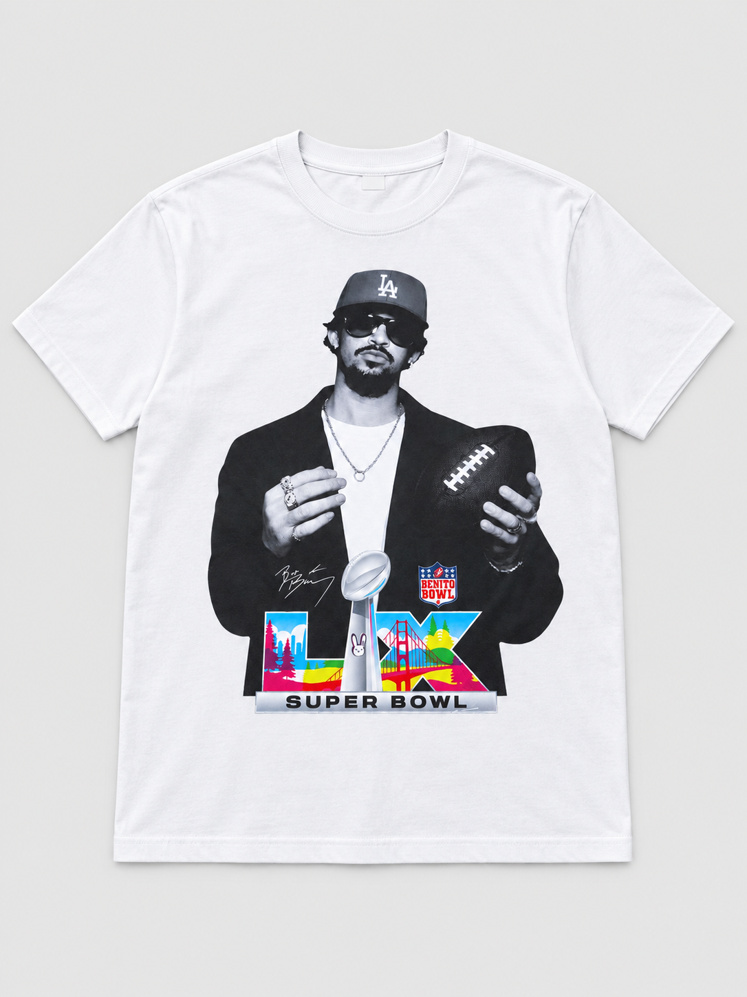 Football portrait — finished-shirt product mockup