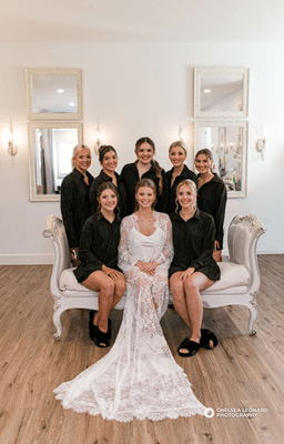 bride and bridesmaid bride and bridesmaid