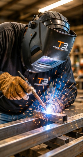 Finished welding repair work