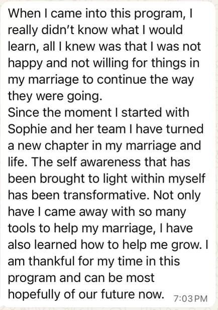 Client message sharing marriage progress