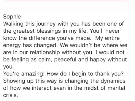 Client testimonial screenshot