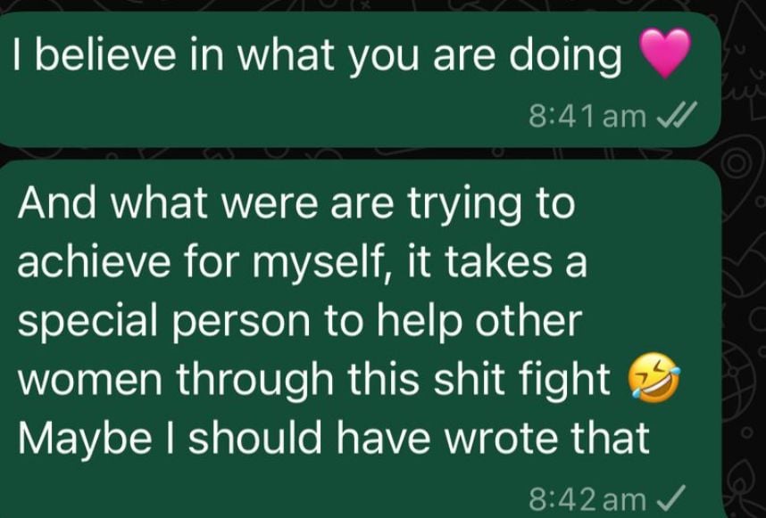 Client message sharing marriage progress