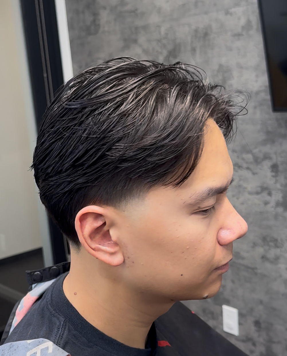taper fade with beard trim by barber Alexis Rivera at Blacklaces in West Hollywood, Los Angeles
