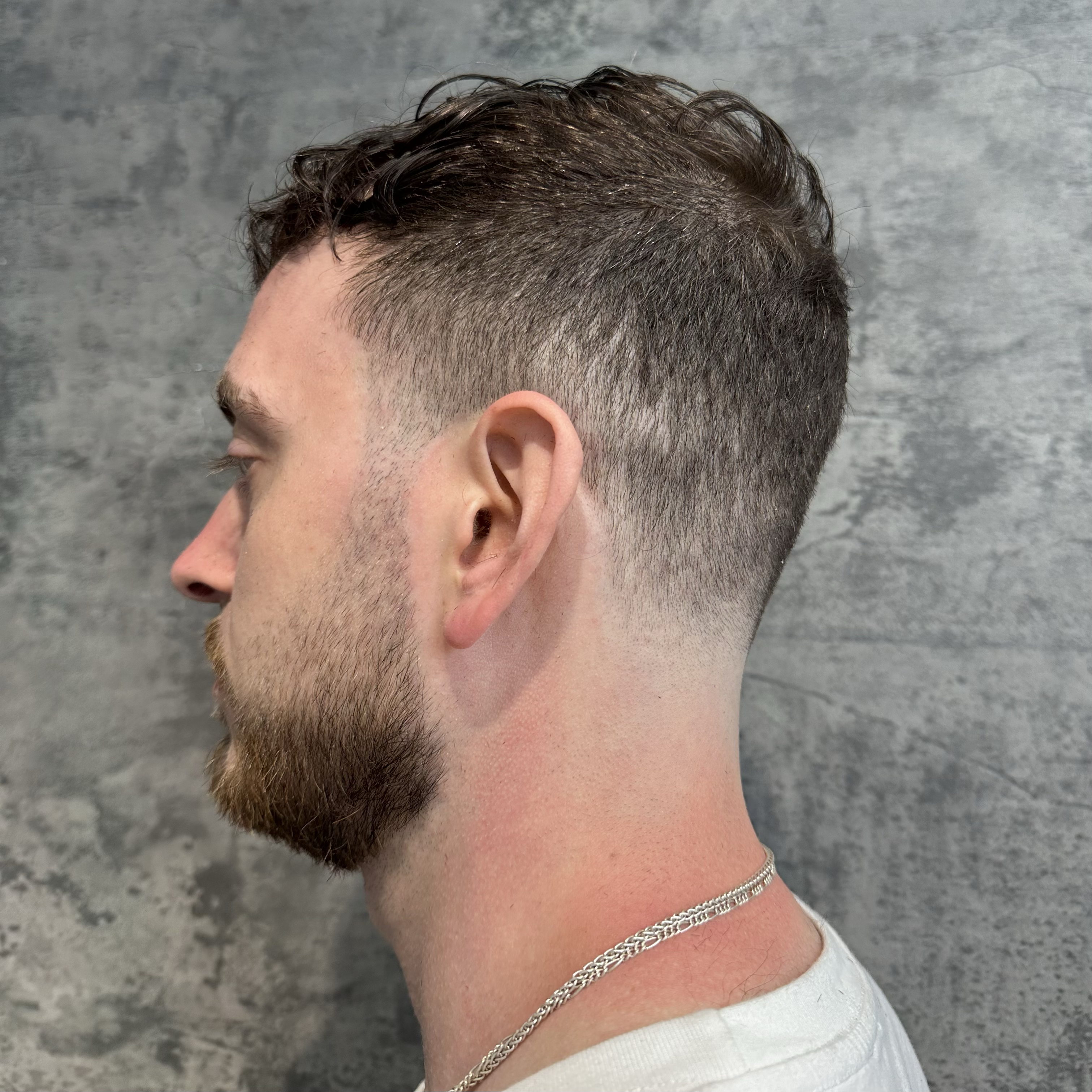 textured crop haircut by barber Alexis Rivera at Blacklaces in West Hollywood, Los Angeles