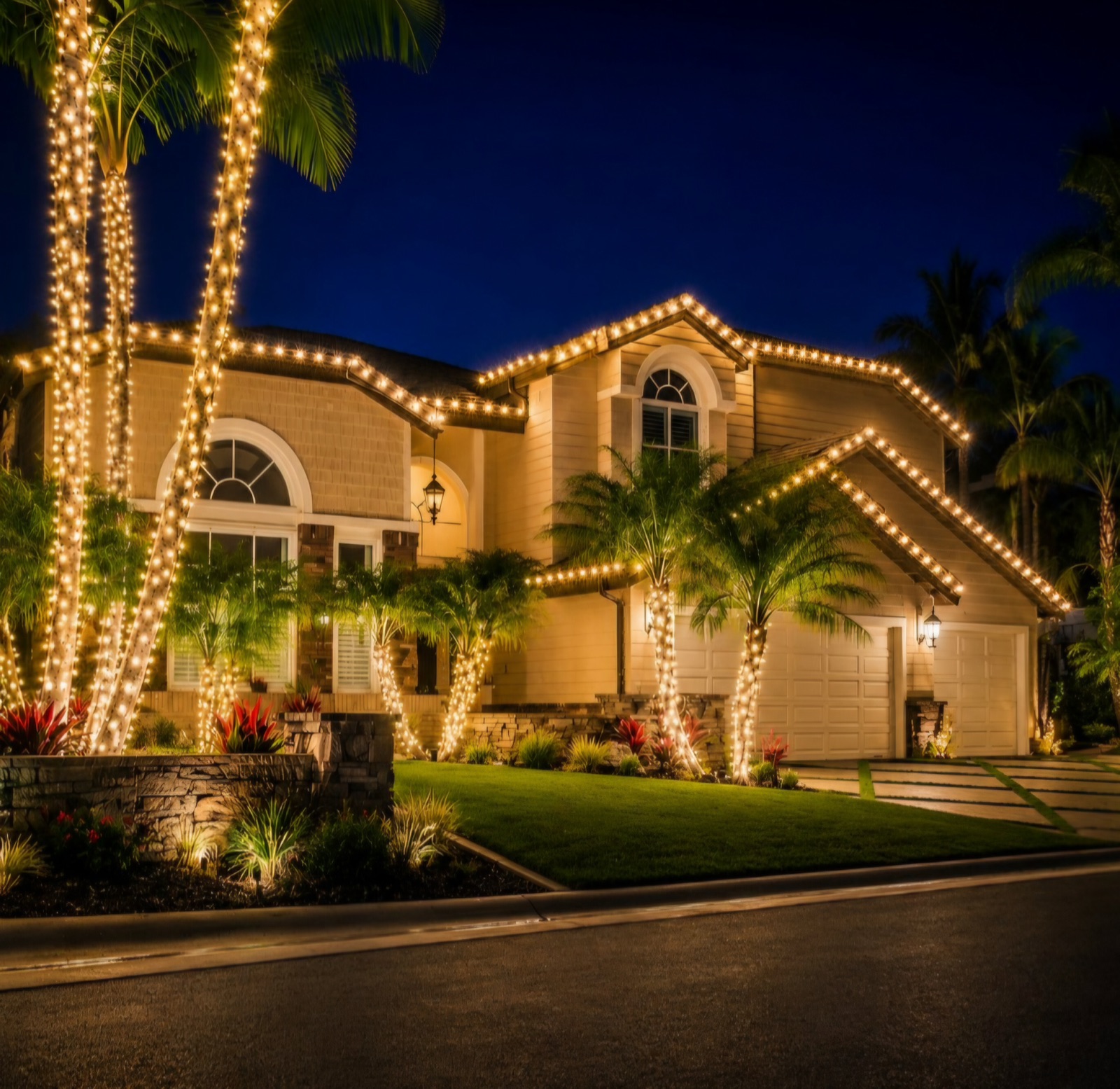 Birdies seasonal Christmas light install