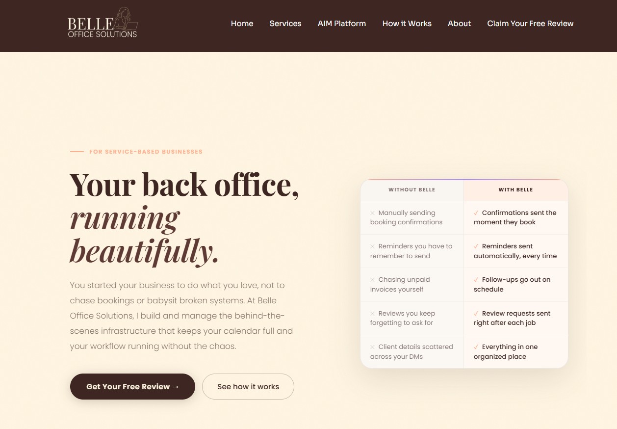 Belle Office Solutions Homepage