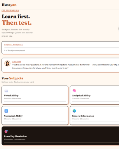Husayan CSE Reviewer