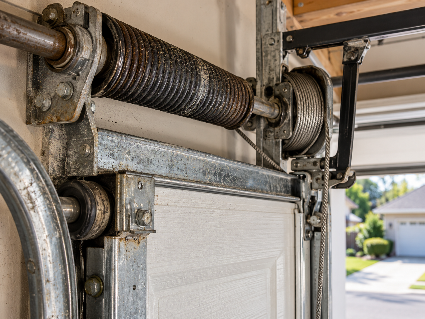Normal garage door wear and tear