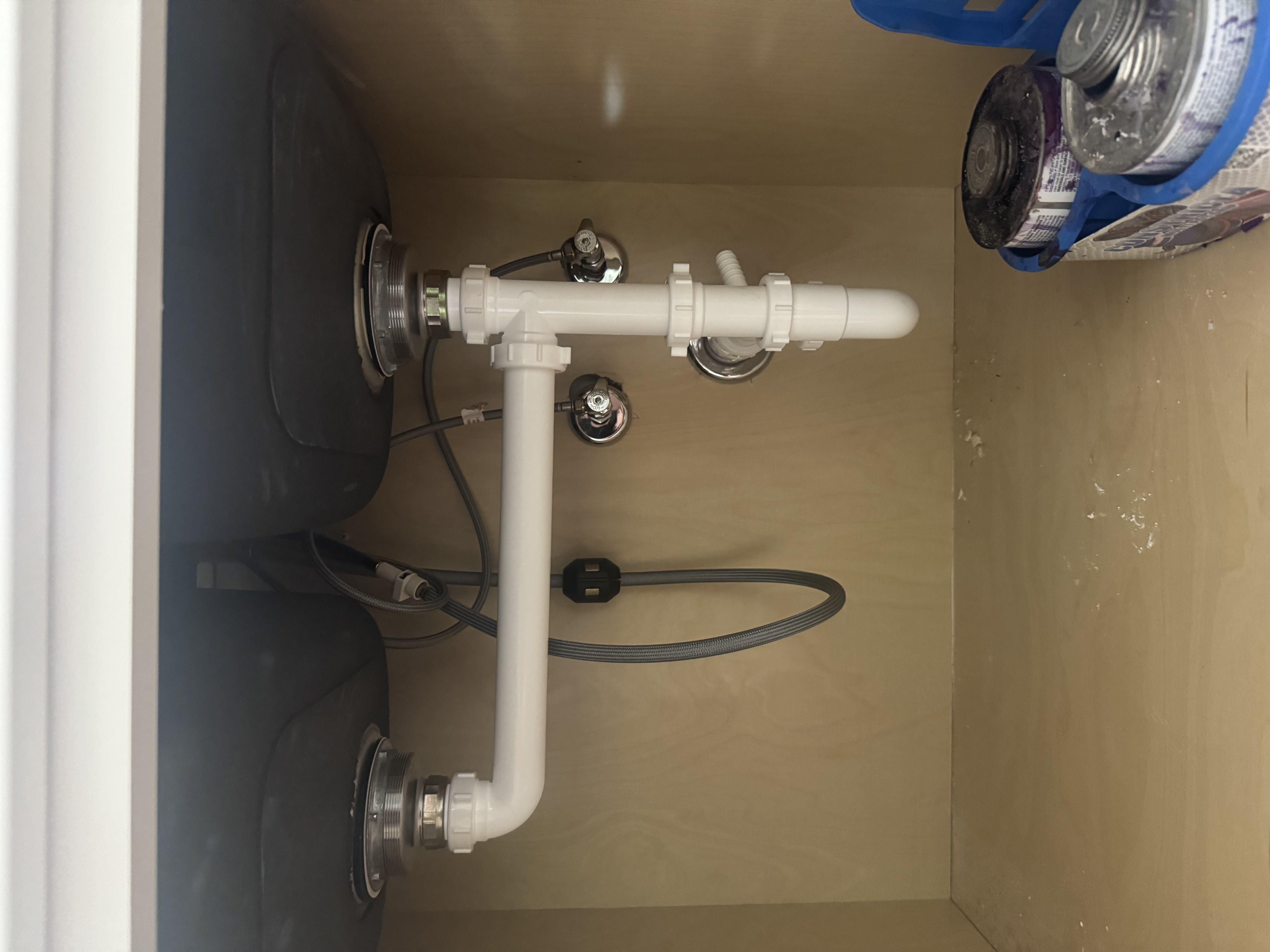 Whole-home repiping in progress