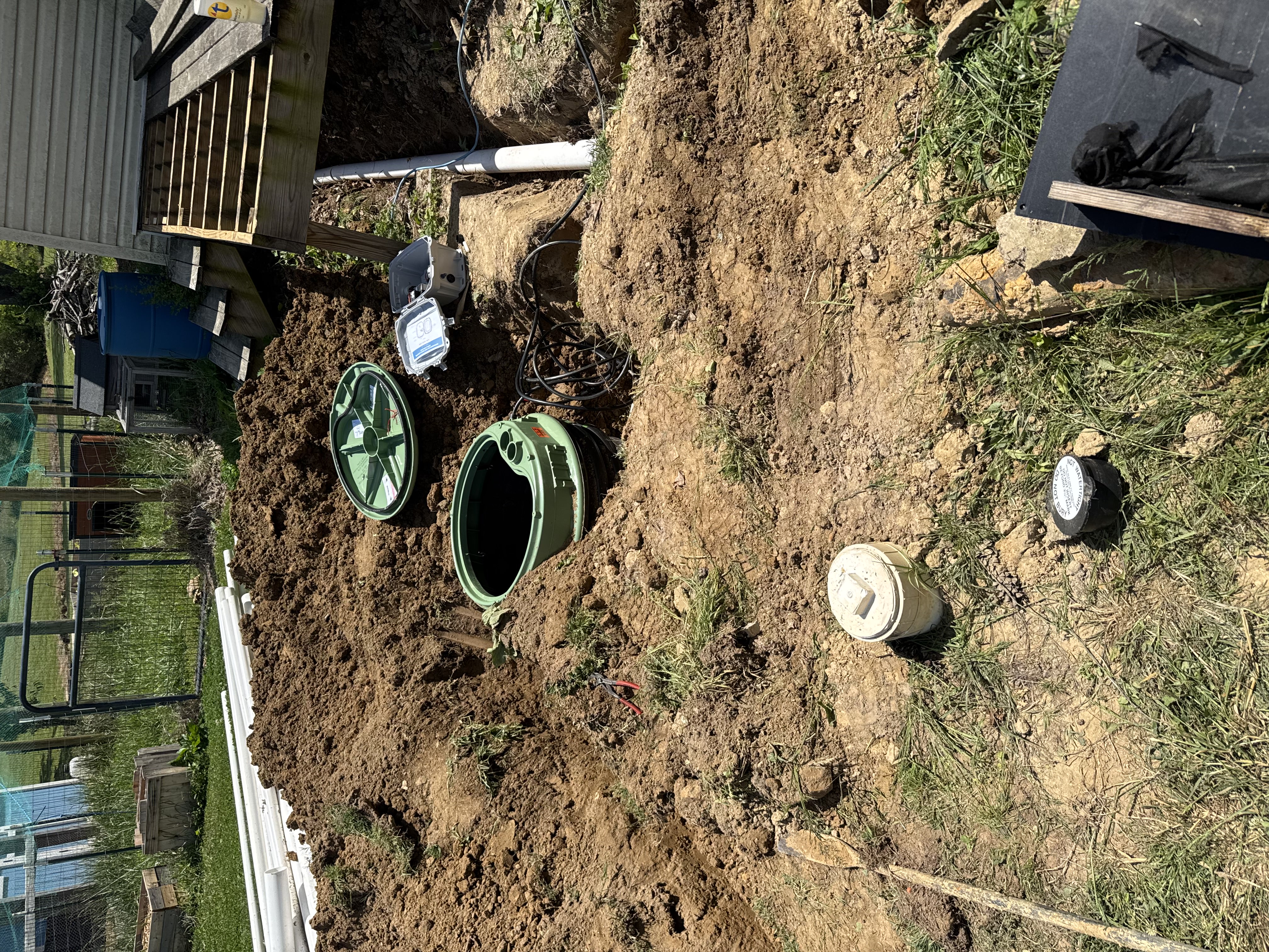 PVC drain piping installed