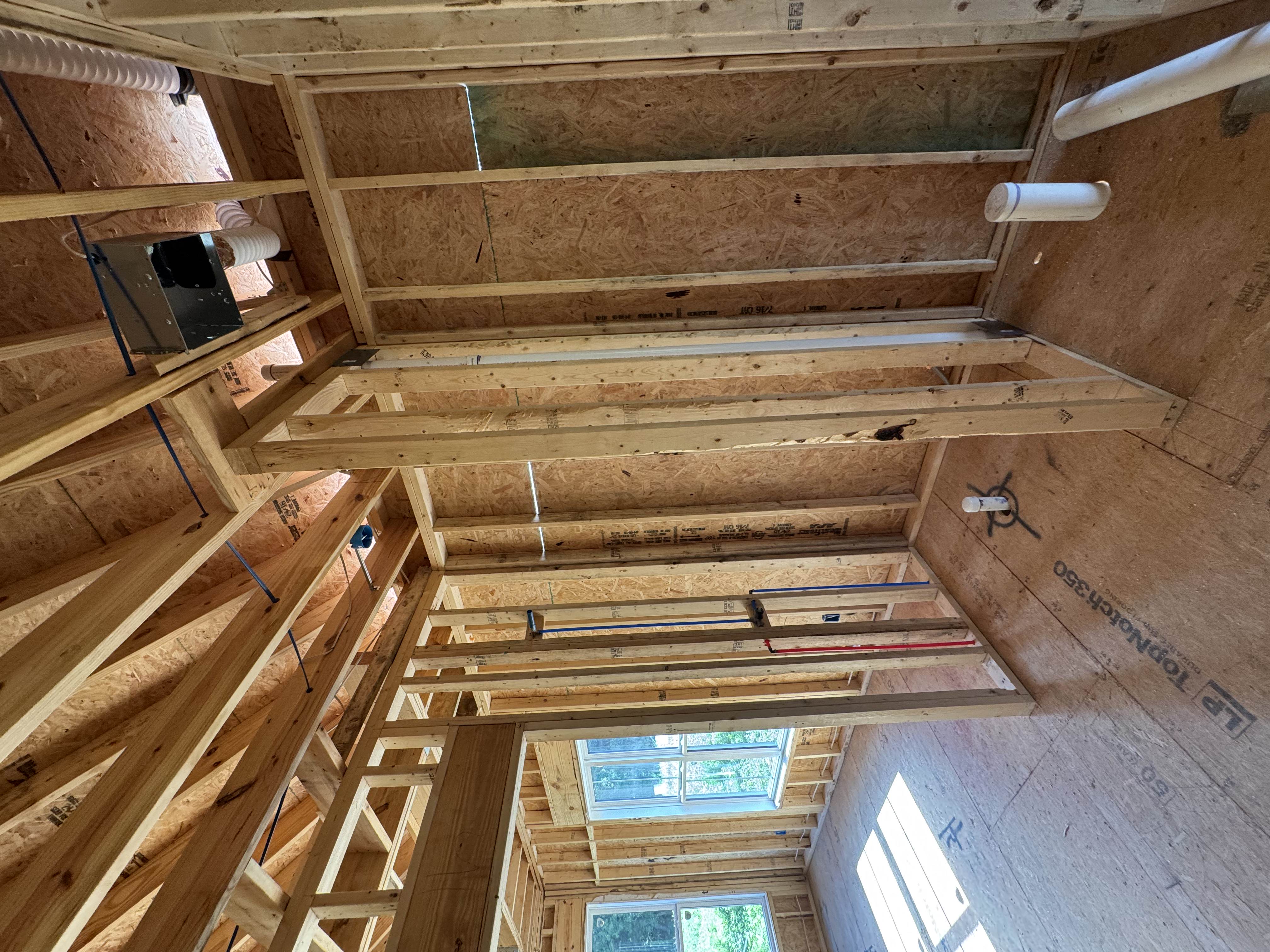 Plumbing fixture installation in progress