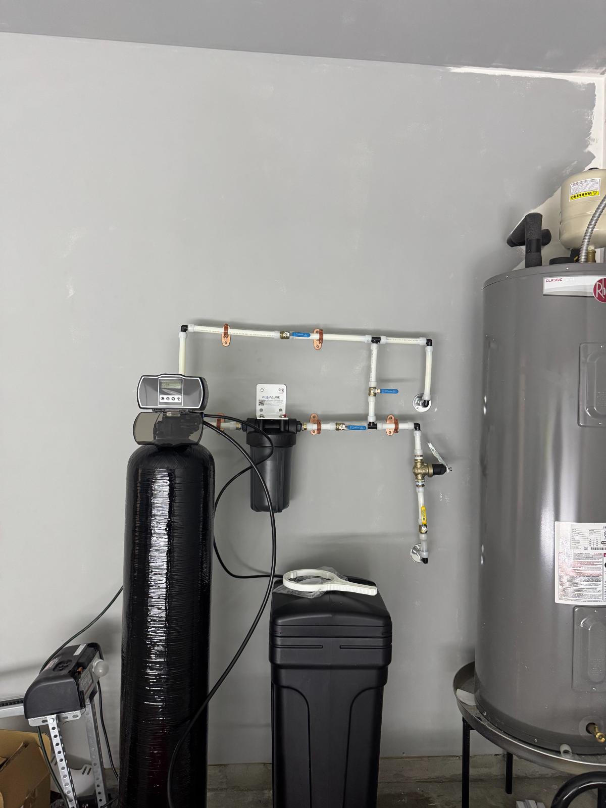 Water filtration system installation by Tice & Co Plumbing