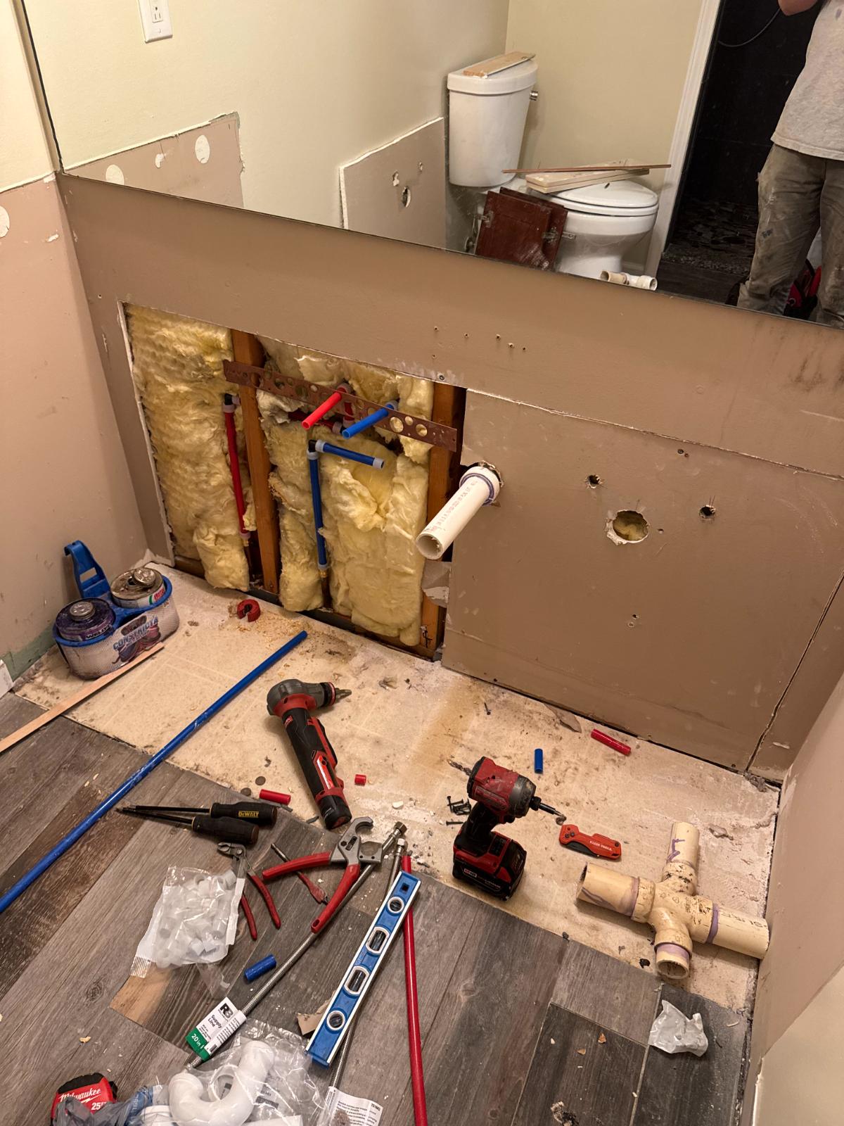 Larger plumbing project by Tice & Co Plumbing