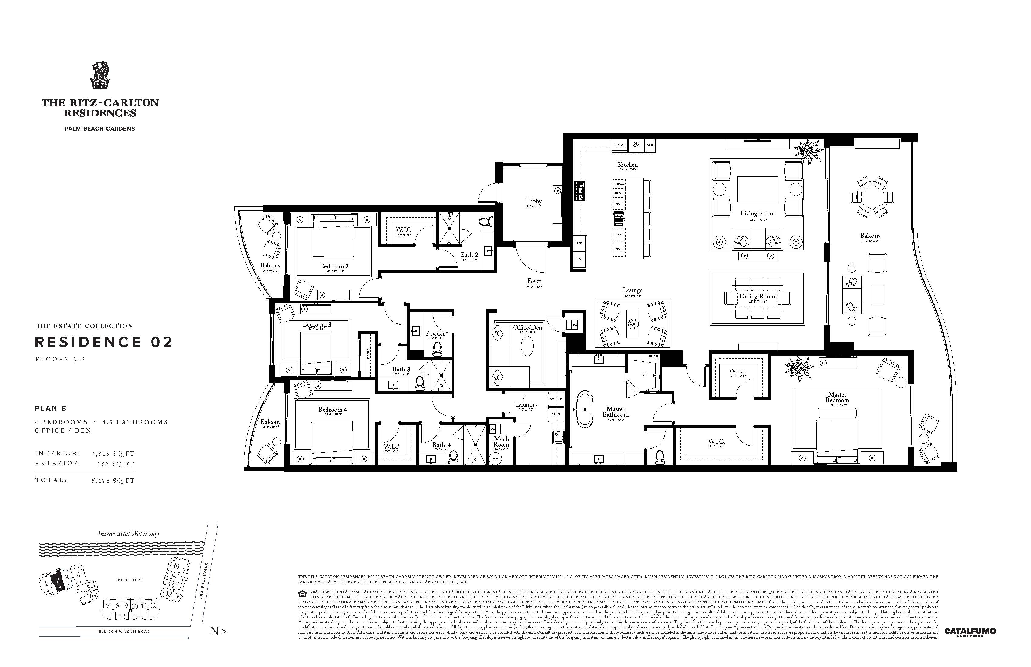 The Ritz - Carlton Residences Floor Plans