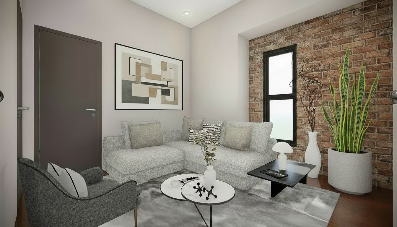 Concept rendering: living area