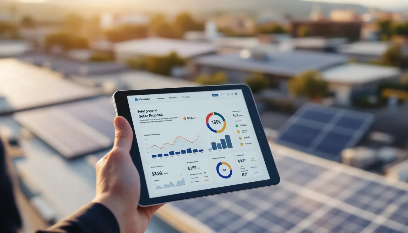 Panel de automatización de ventas solares con seguimiento de leads y propuestas personalizadas