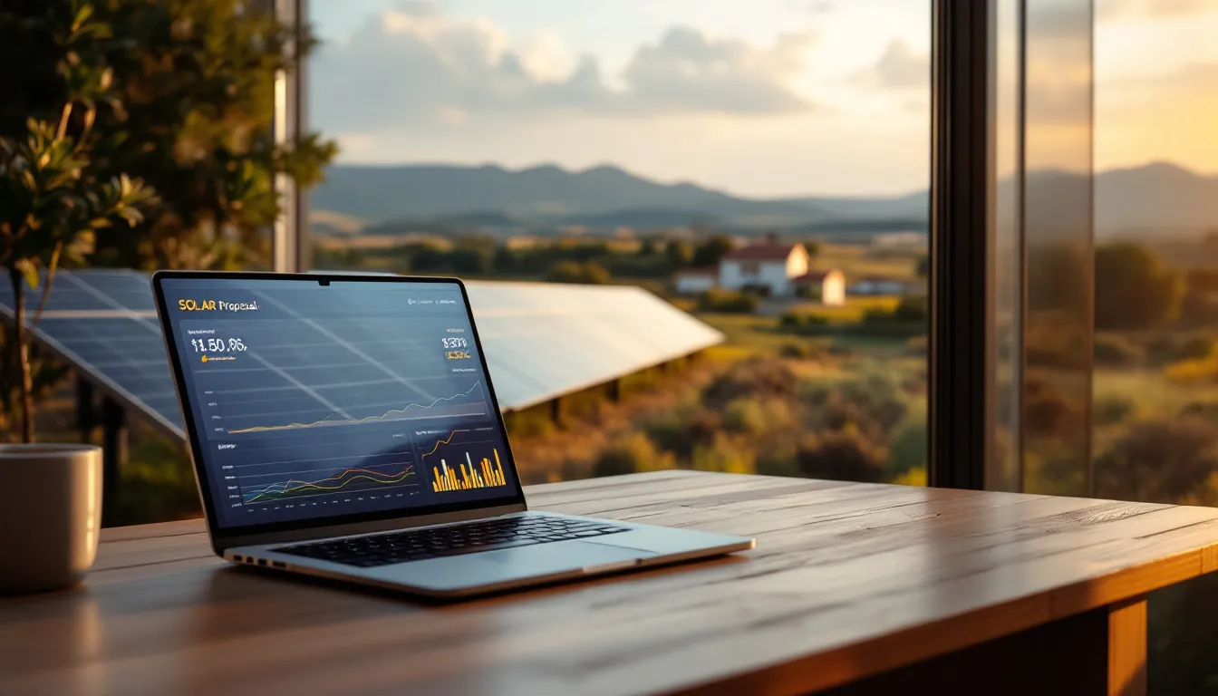 Dashboard de propuesta solar personalizada generada por inteligencia artificial en tiempo real