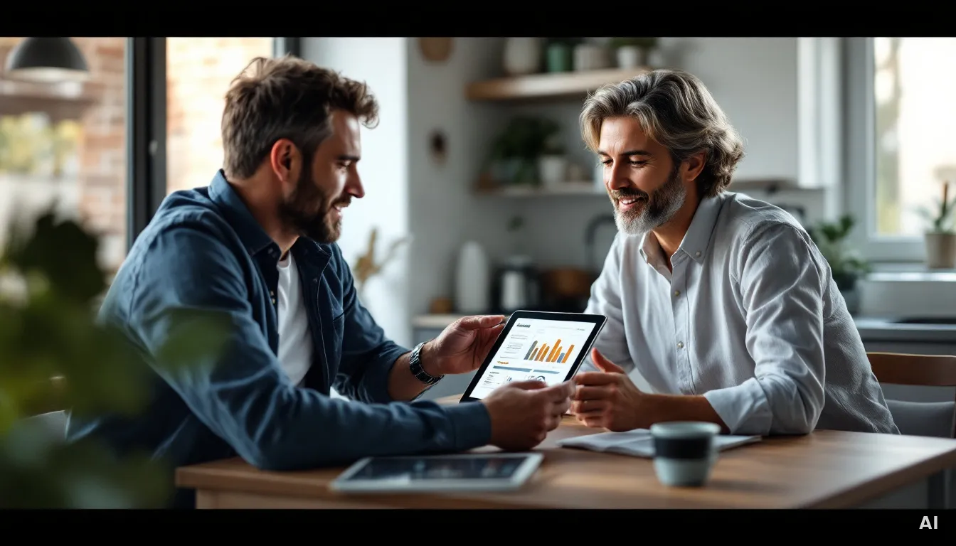 Comercial solar explicando regulación europea a cliente residencial en España