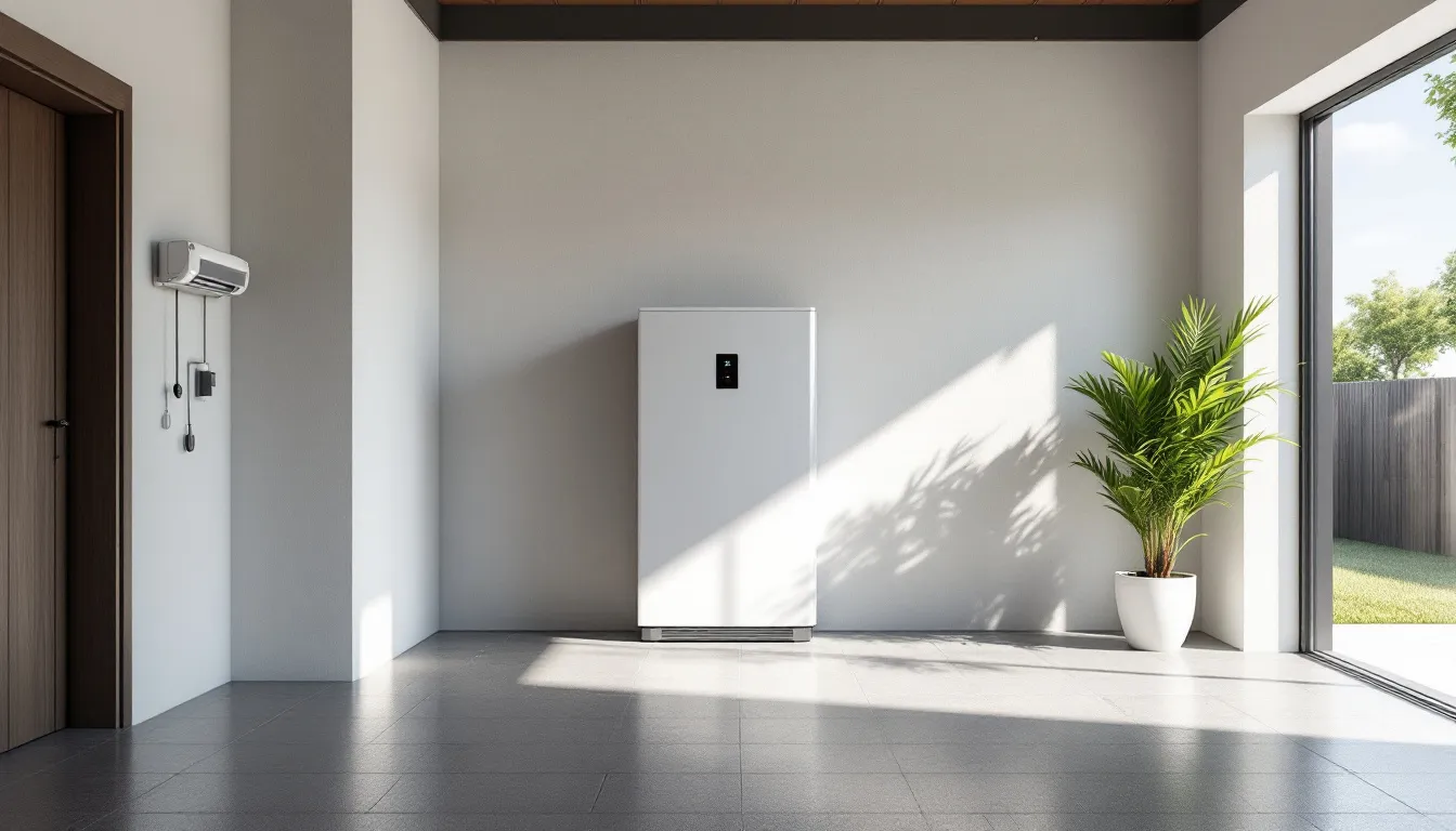Sistema de batería solar instalado en vivienda vasca con bomba de calor aerotérmica