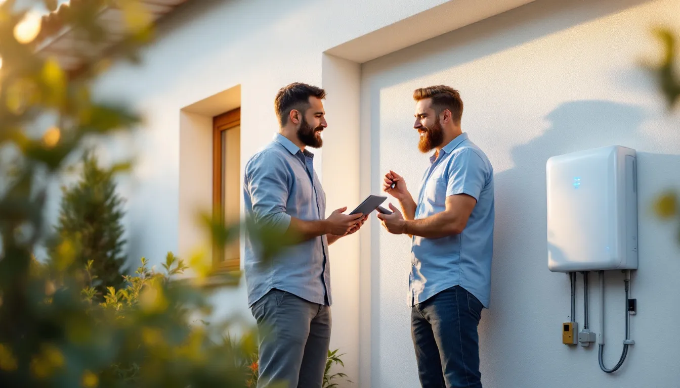 Sistema de baterías solares residencial instalado en garaje de vivienda española