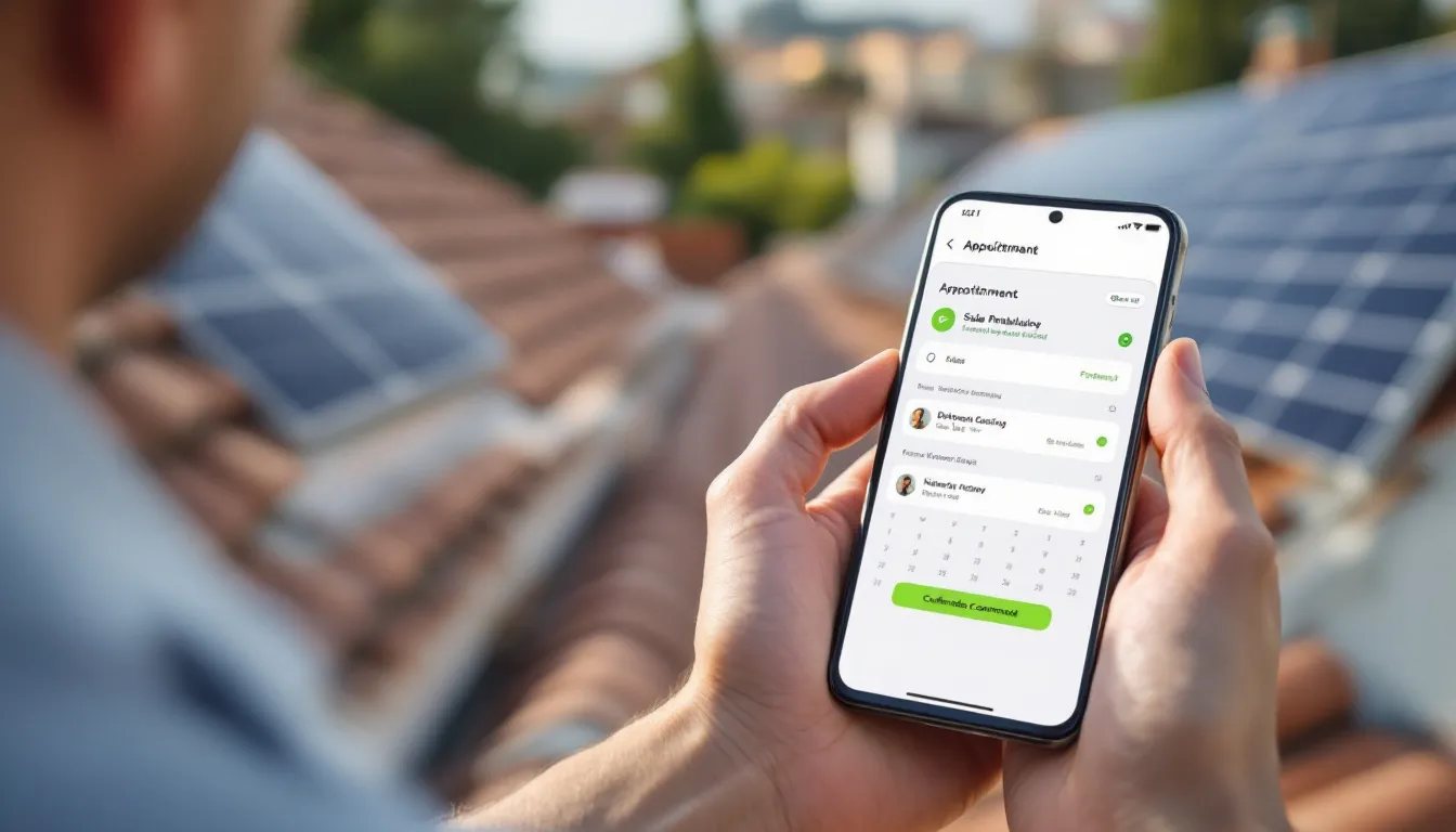 Sistema de setter con IA agendando citas cualificadas para instaladora solar