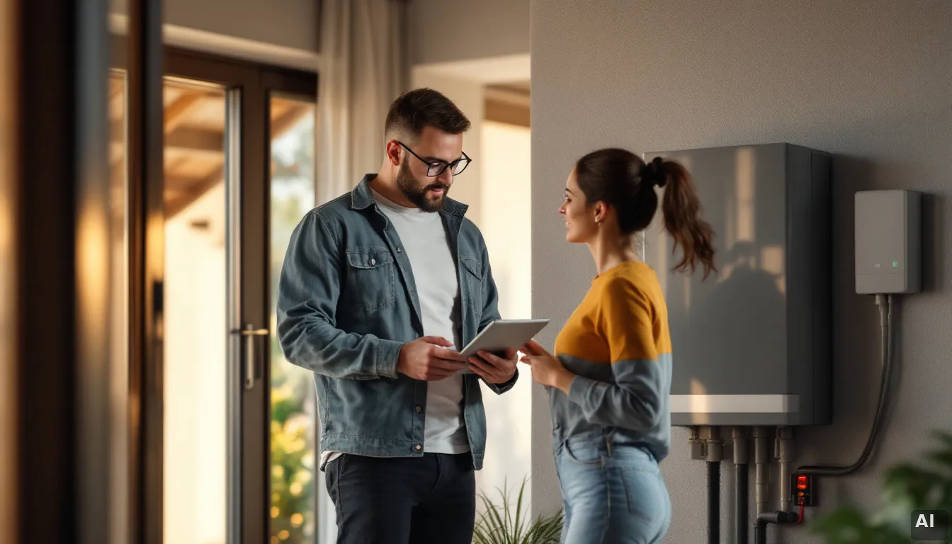 Batería de almacenamiento solar instalada en garaje residencial español