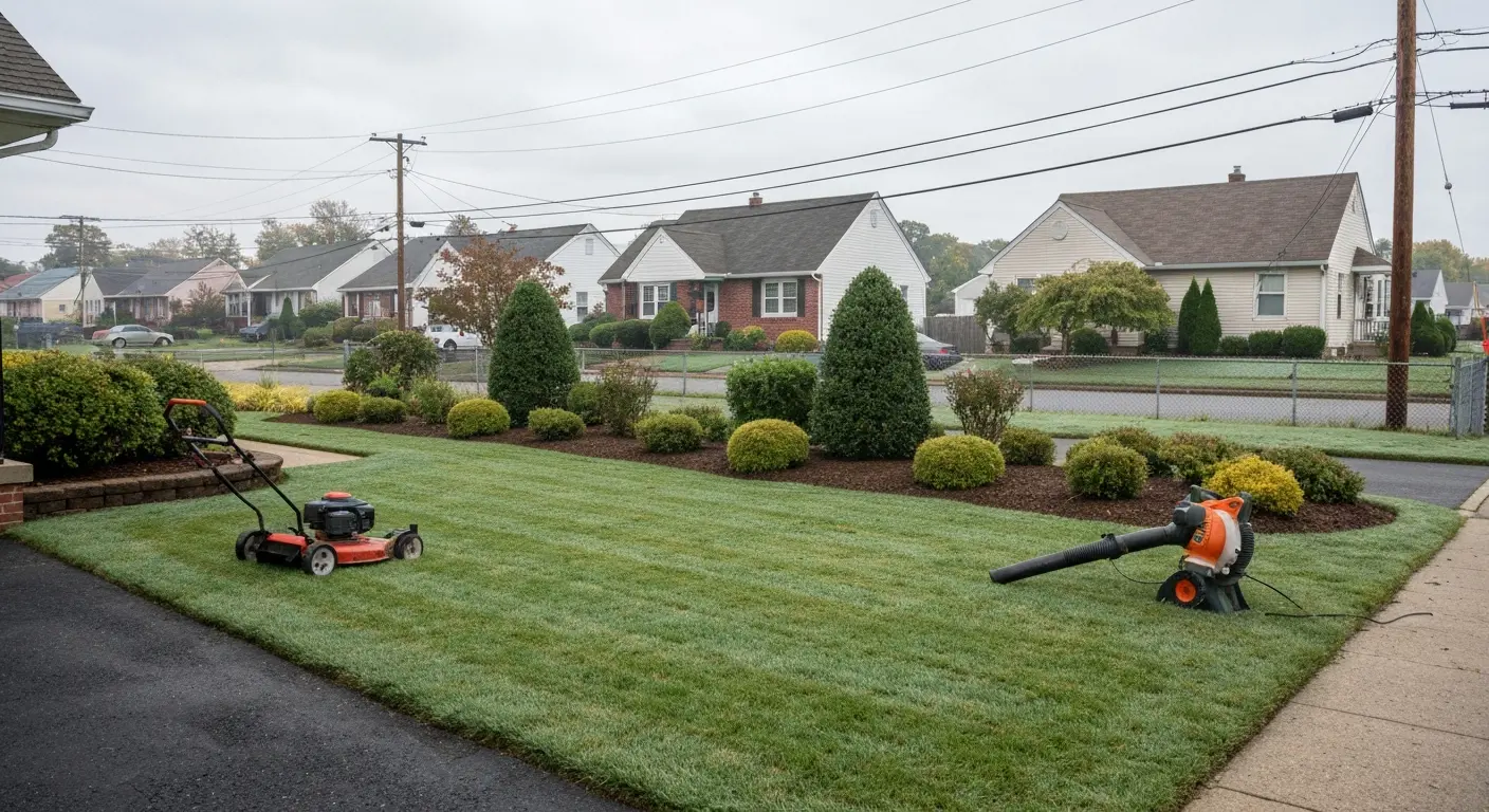 Compact suburban yard