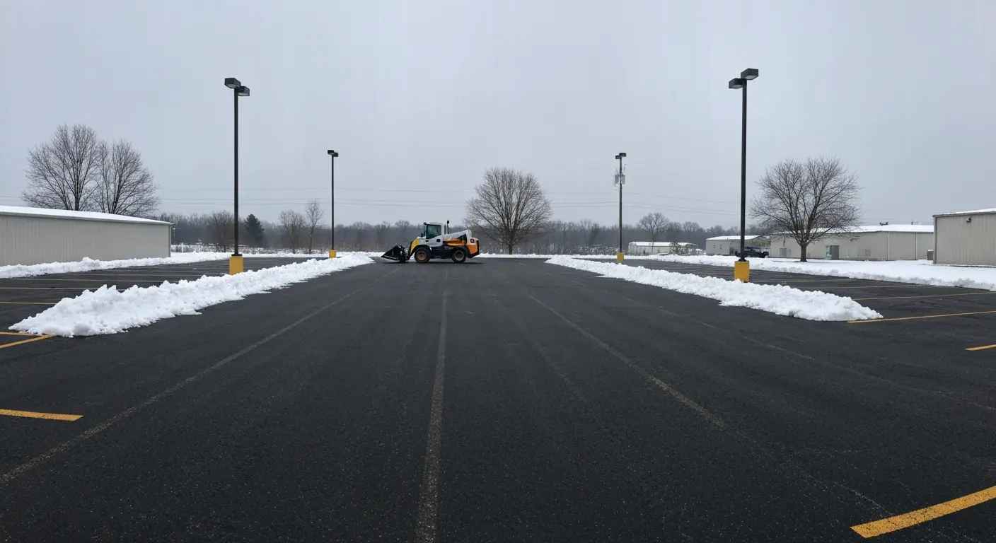 Commercial parking lot snow removal