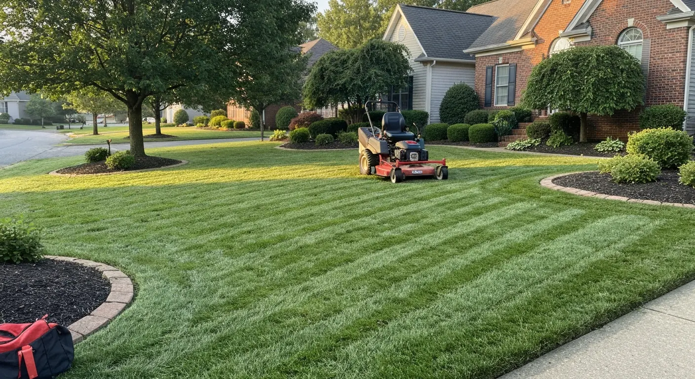 Weekly lawn mowing service