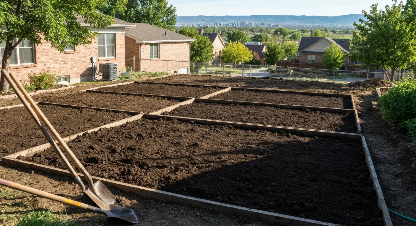 Garden bed excavation project