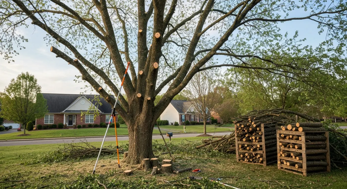 Storm damaged tree restoration